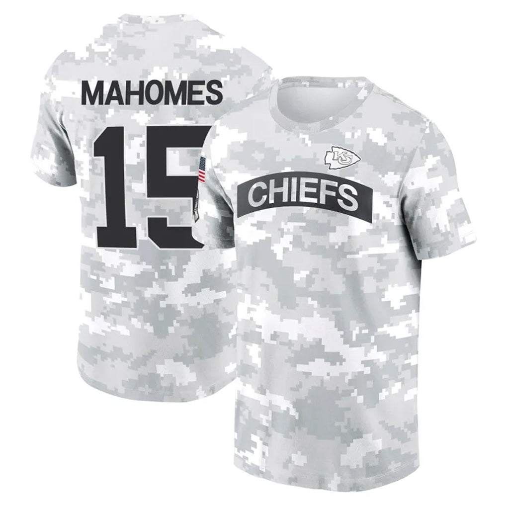 Trusc KC.Chiefs #15 Patrick Mahomes Player Salute to Service Hoodies & T-Shirts Stitched Jerseys