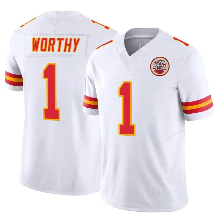Trusc KC.Chiefs #1 Xavier Worthy Player White Vapor F.U.S.E. Limited Stitched Jerseys