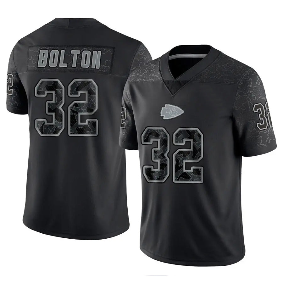 Trusc KC.Chiefs #32 Nick Bolton Player Black RFLCTV Limited Stitched Jerseys