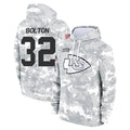 Trusc KC.Chiefs #32 Nick Bolton Player Salute to Service Hoodies Stitched Jerseys