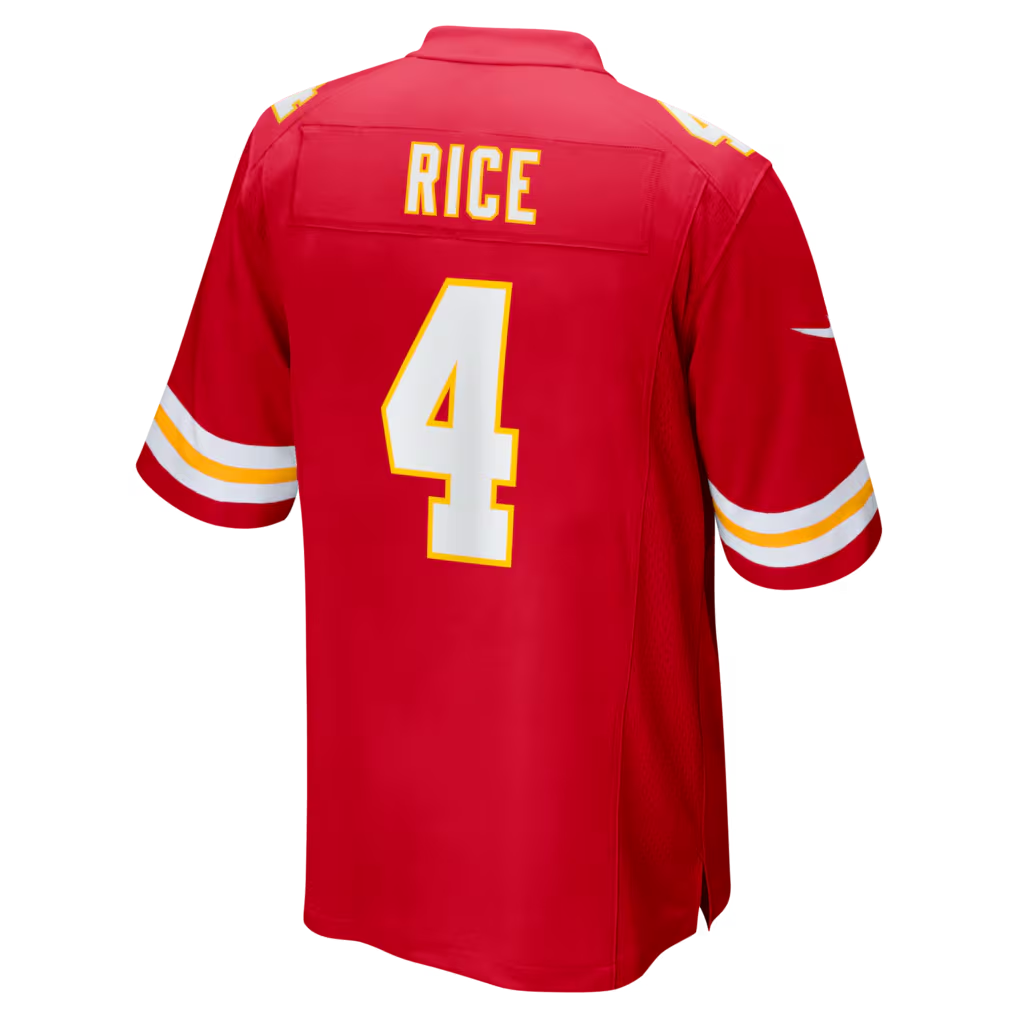 Trusc KC.Chiefs #4 Chiefs Rashee Rice Red Game Stitched Jerseys