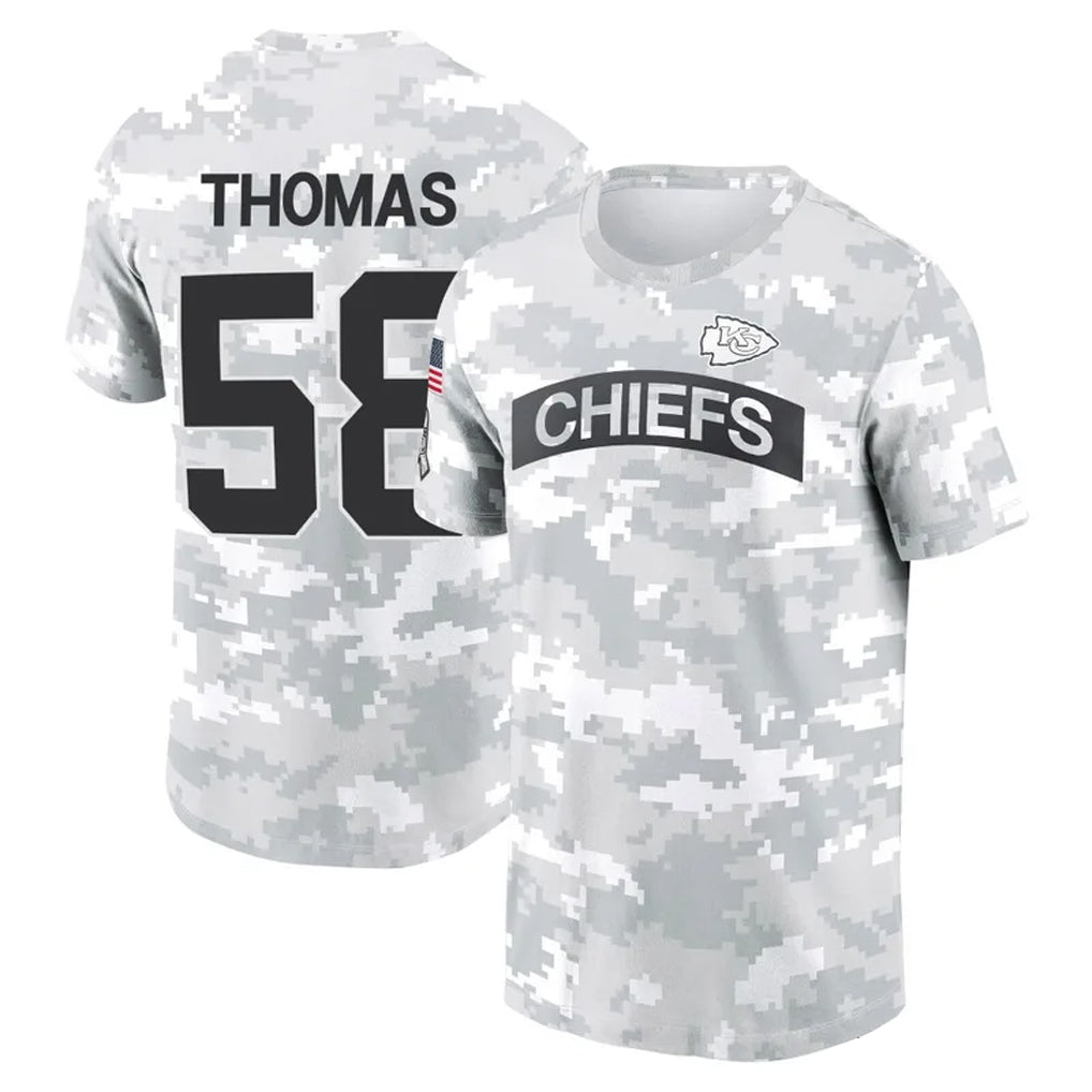 Trusc KC.Chiefs #58 Derrick Thomas Player Salute to Service Hoodies & T-Shirts Stitched Jerseys
