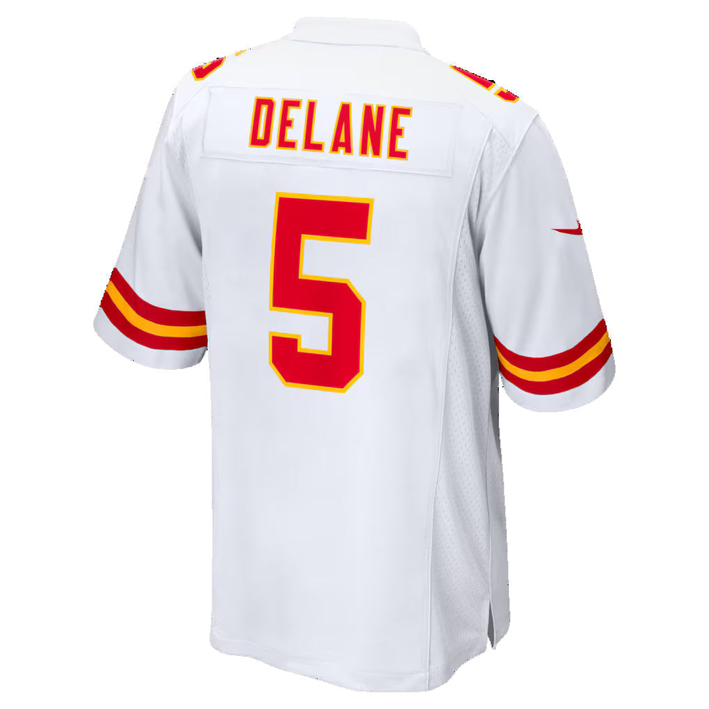 Trusc KC.Chiefs #5 Mansoor Delane White Game Stitched Jerseys