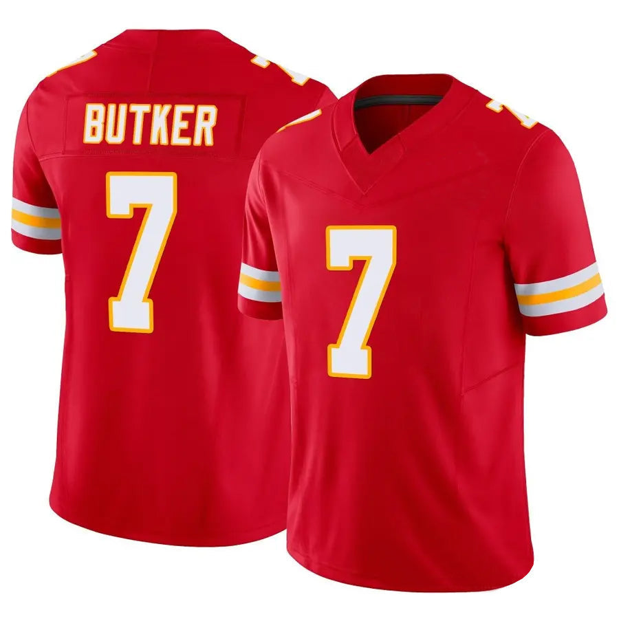 Trusc KC.Chiefs #7 Harrison Butker Player Red Vapor F.U.S.E. Limited Stitched Jerseys