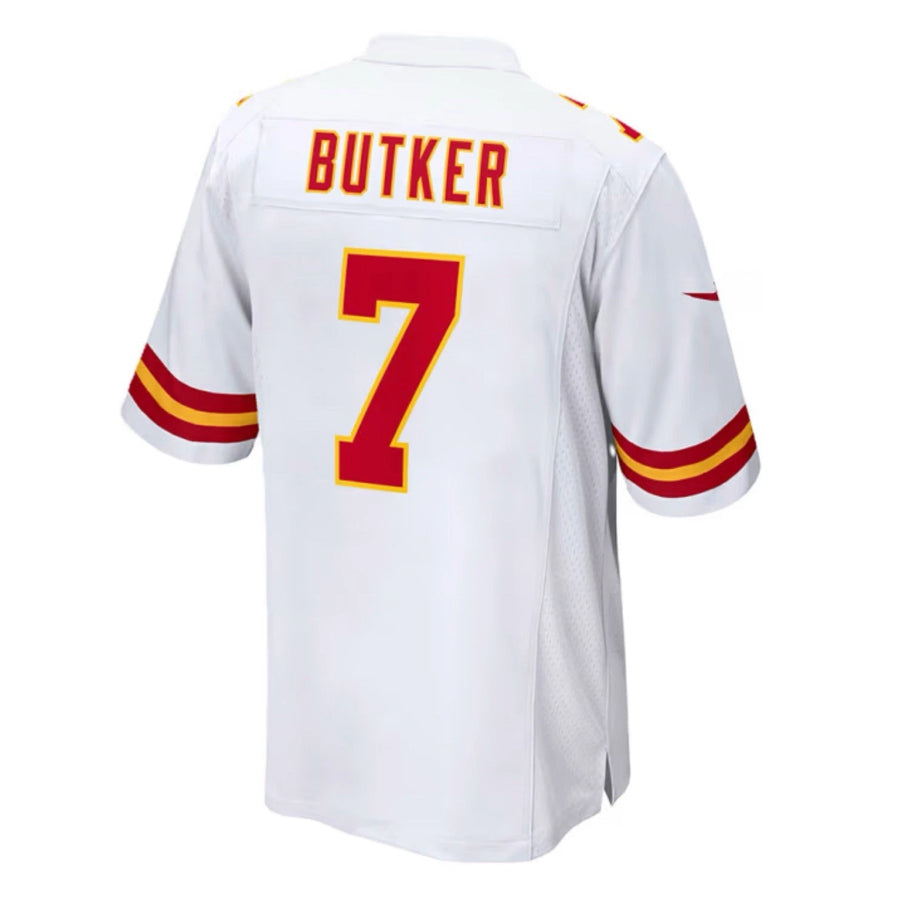 Trusc KC.Chiefs #7 Harrison Butker Player White Home Game Stitched Jerseys
