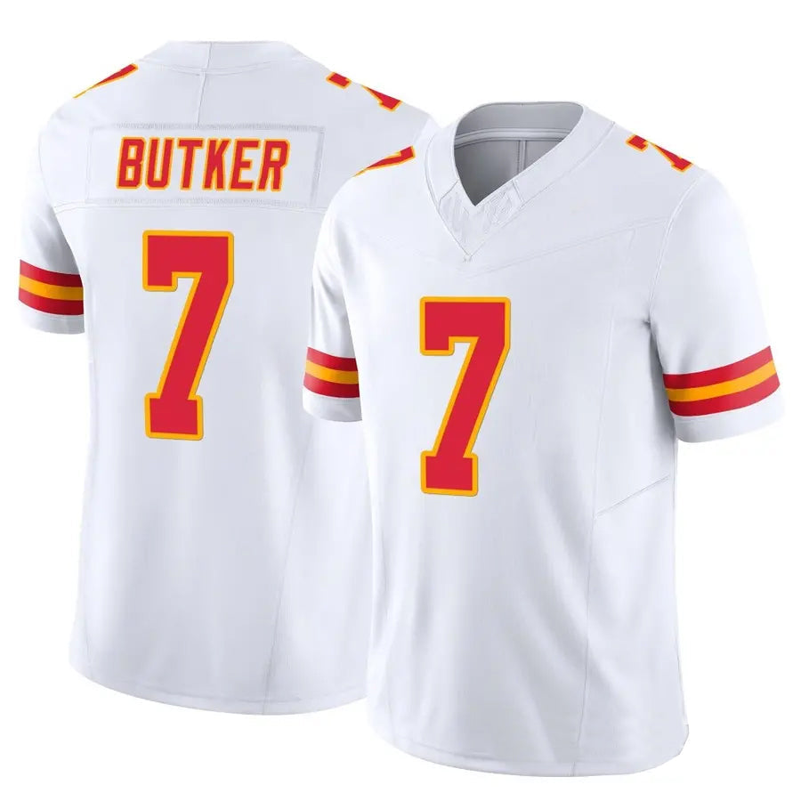 Trusc KC.Chiefs #7 Harrison Butker Player White Vapor F.U.S.E. Limited Stitched Jerseys