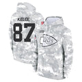 Trusc KC.Chiefs #87 Travis Kelce Player Arctic Camo Salute to Service Hoodies Stitched Jerseys
