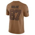 Trusc KC.Chiefs #87 Travis Kelce Player Brown Salute To Service Limited Stitched Jerseys