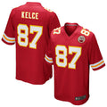 Trusc KC.Chiefs #87 Travis Kelce Player Red Team Color Game Stitched Jerseys