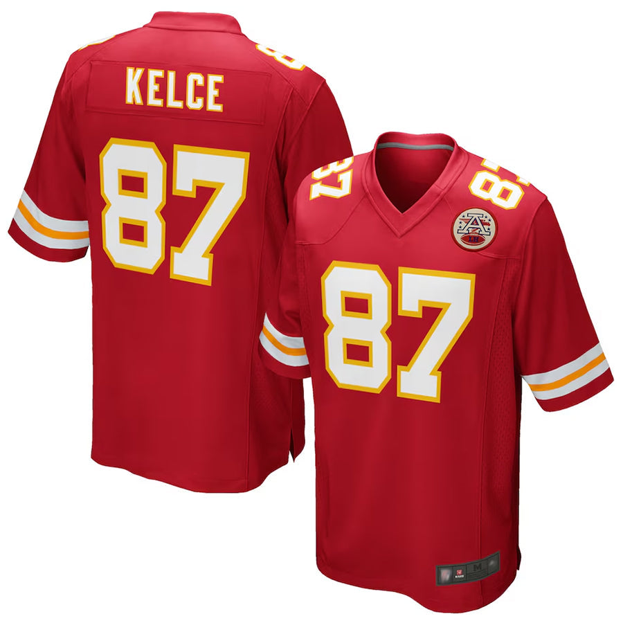 Trusc KC.Chiefs #87 Travis Kelce Player Red Team Color Game Stitched Jerseys
