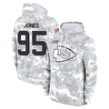 Trusc KC.Chiefs #95 Chris Jones Player Arctic Camo Salute to Service Hoodies Stitched Jerseys