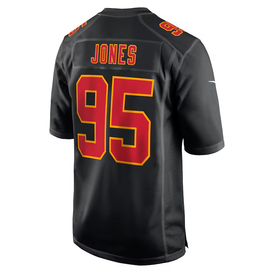 Trusc KC.Chiefs #95 Chris Jones Player Black Fashion Game Stitched Jerseys