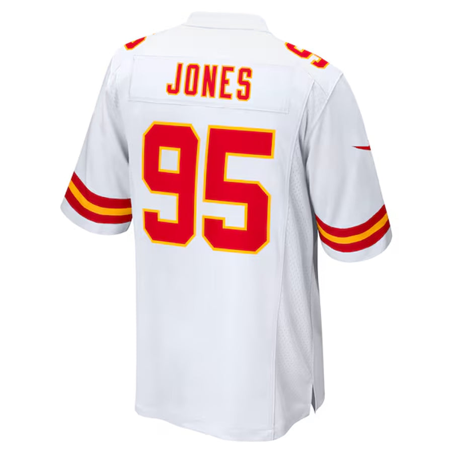 Trusc KC.Chiefs #95 Chris Jones Player White Home Game Stitched Jerseys