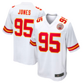 Trusc KC.Chiefs #95 Chris Jones Player White Home Game Stitched Jersey