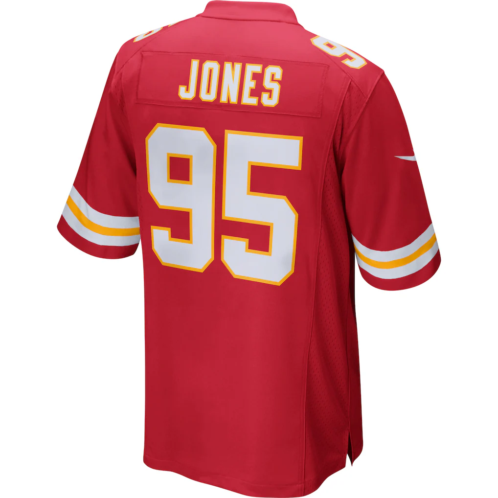 Trusc KC.Chiefs #95 Chris Jones Red Game Stitched Jerseys