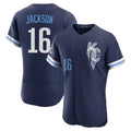 Trusc KC.Royals #16 Bo Jackson Player Navy City Connect Limited Elite Home Stitched Jerseys