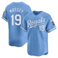 Trusc KC.Royals #19 Michael Massey Player Light Blue Alt Limited Home Stitched Jerseys