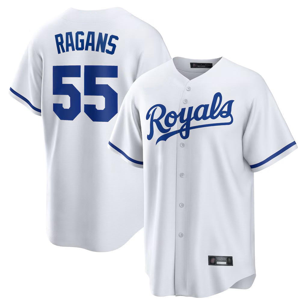 Trusc KC.Royals #55 Cole Ragans Player White Home Game Stitched Jerseys