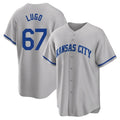 Trusc KC.Royals #67 Seth Lugo Player Gray Game Home Stitched Jerseys
