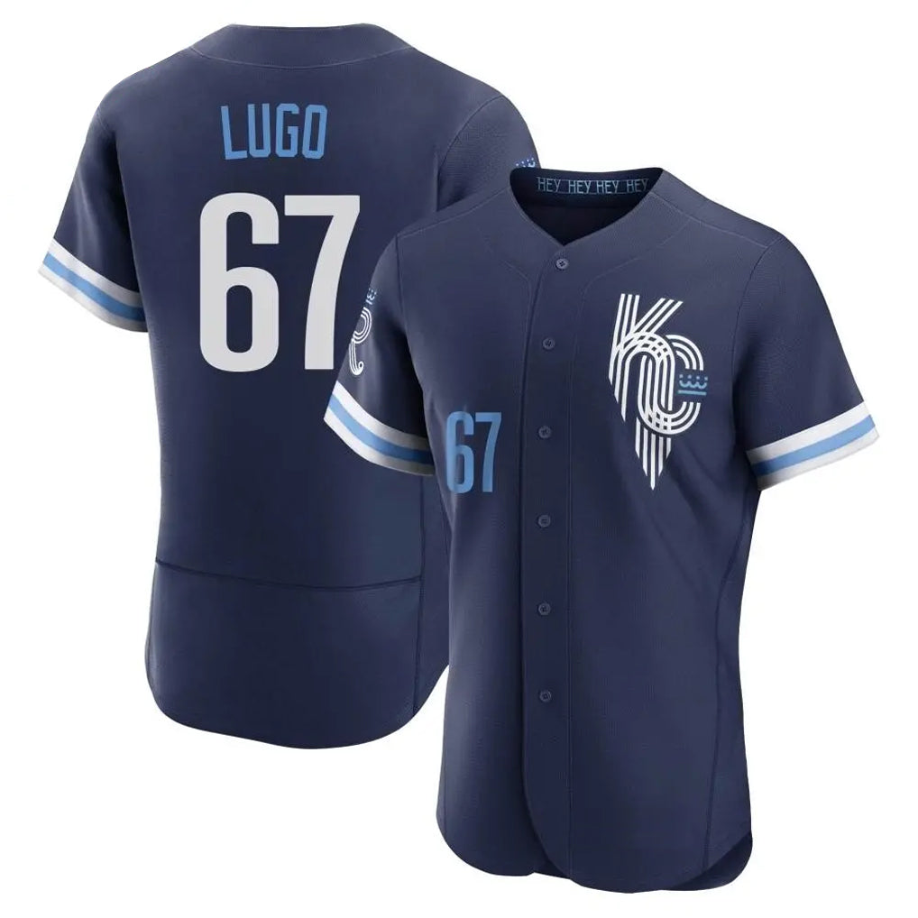 Trusc KC.Royals #67 Seth Lugo Player Navy City Connect Limited Elite Home Stitched Jerseys