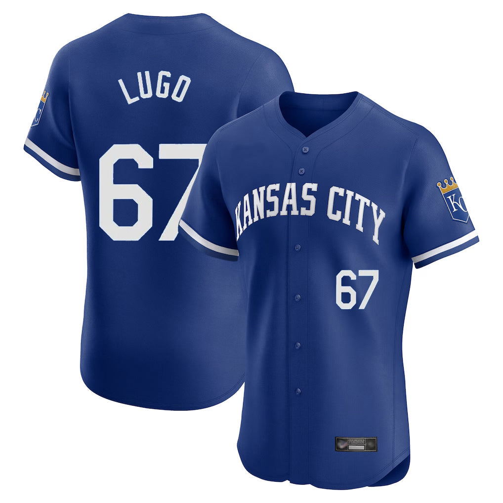 Trusc KC.Royals #67 Seth Lugo Player Royal Limited Elite Home Game Stitched Jerseys