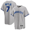 Trusc KC.Royals #7 Bobby Witt Jr. Player Gray Game Home Stitched Jerseys