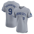Trusc KC.Royals #9 Vinnie Pasquantino Player Gray Limited Elite Home Stitched Jerseys