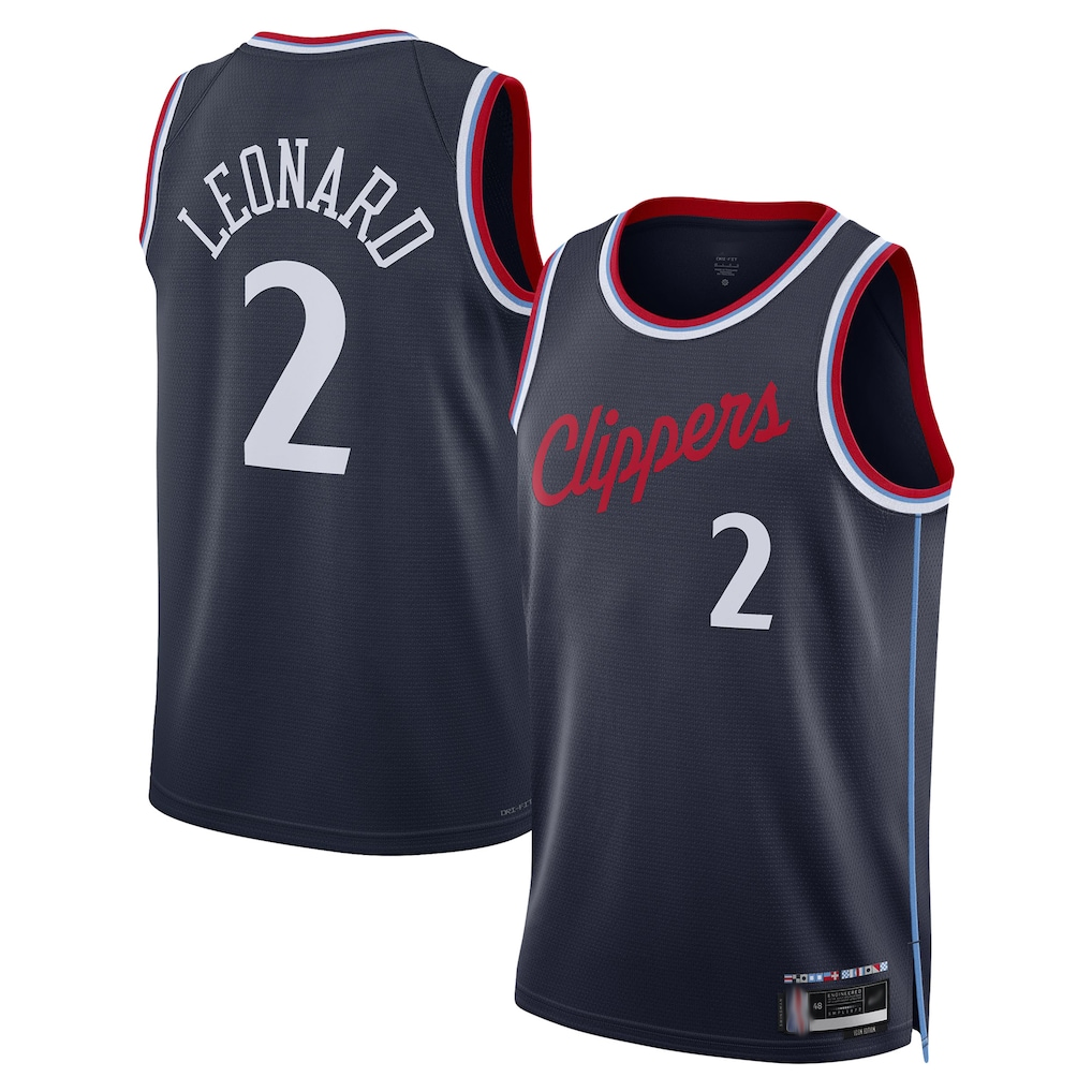 Trusc LA.Clippers #2 Kawhi Leonard Navy 2024-2025 Swingman Stitched Jerseys - Icon Edition