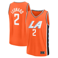 Trusc LA.Clippers #2 Kawhi Leonard Orange 2025-2026 City Edition Fast Break Stitched Jerseys