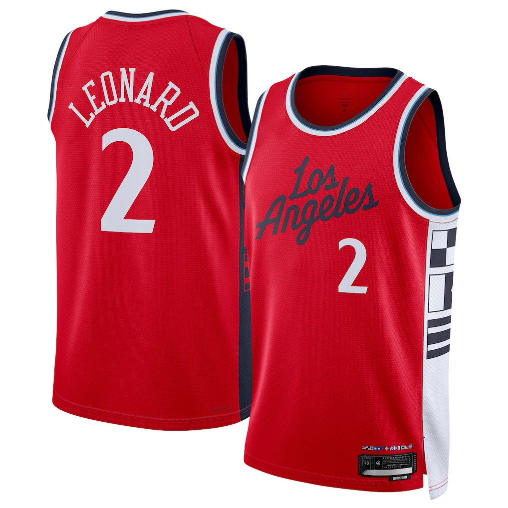 Trusc LA.Clippers #2 Kawhi Leonard Red 2024-2025 Swingman Stitched Jerseys - Statement Edition