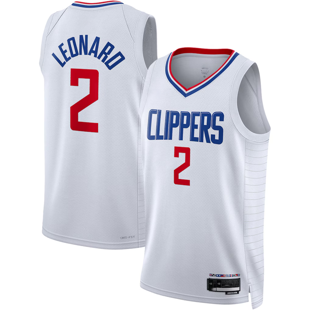 Trusc LA.Clippers #2 Kawhi Leonard White Swingman Stitched Jerseys - Association Edition