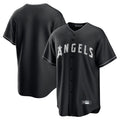 Trusc LA.Angels Black Lights Out Fashion T-shirt Blank Player Stitched Jerseys