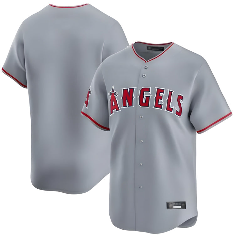 Trusc LA.Angels Gray Home Limited Blank Player Stitched Jerseys
