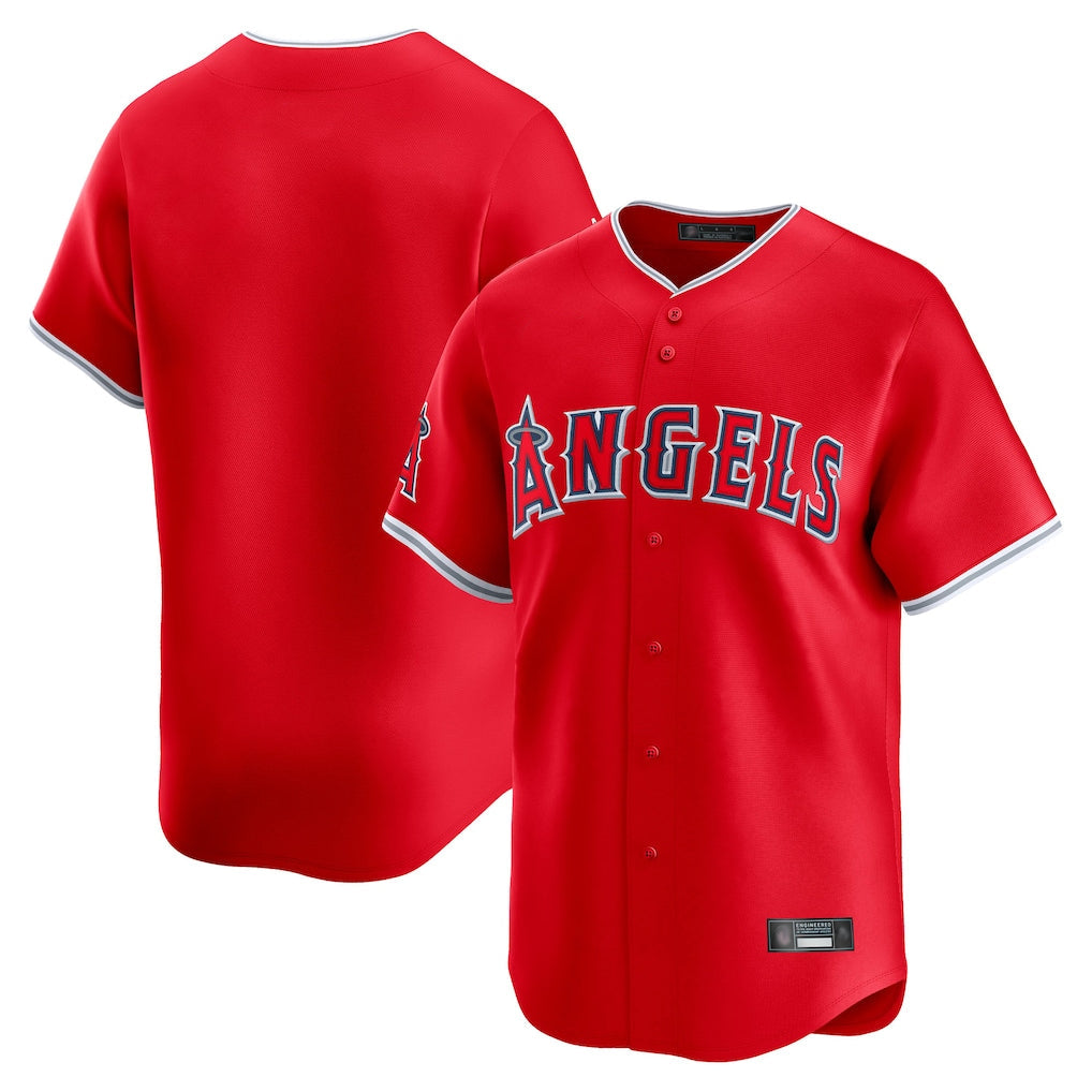 Trusc LA.Angels Red Home Limited Blank Player Stitched Jerseys