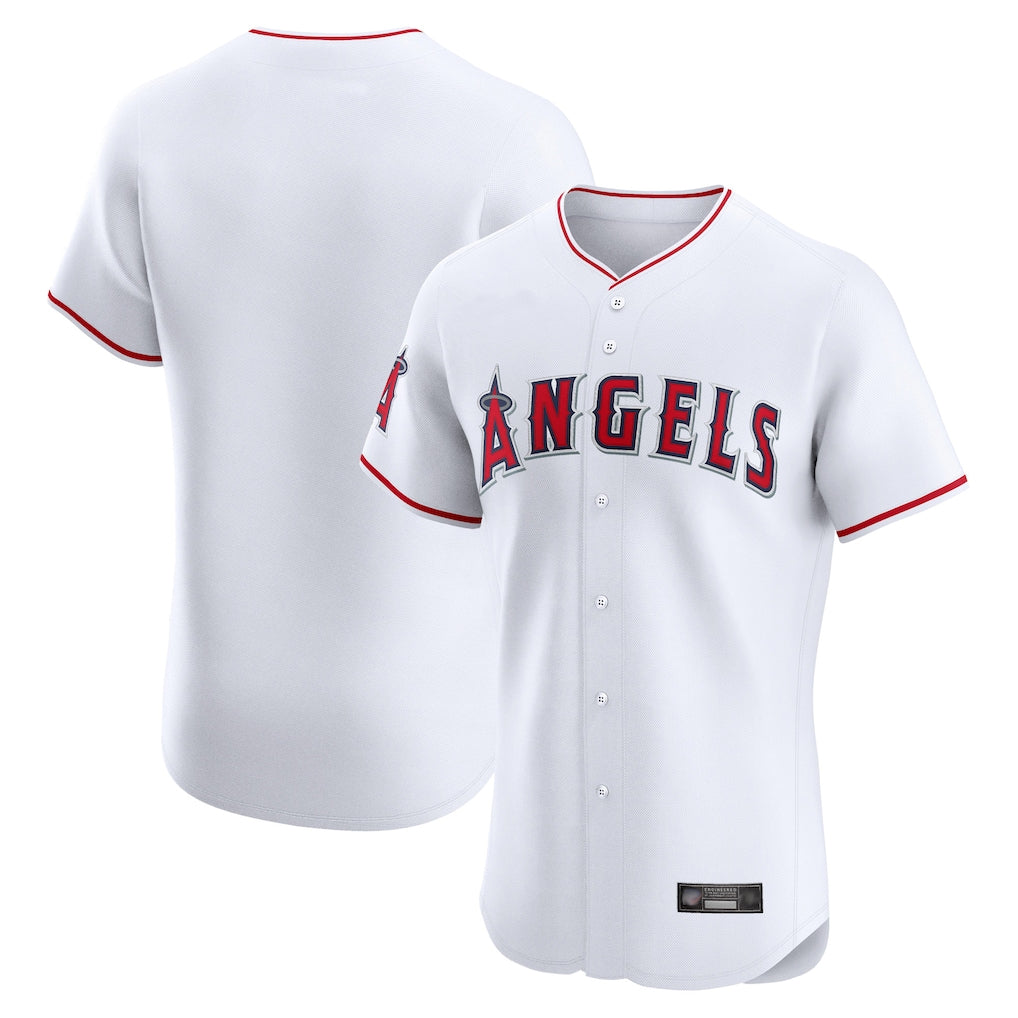 Trusc LA.Angels White Limited Elite Home Blank Player Stitched Jerseys