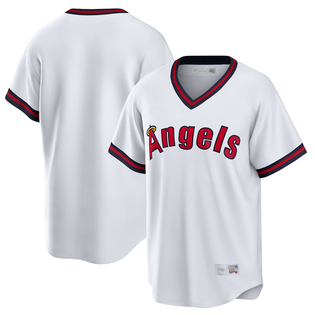 Trusc LA.Angels White T-shirt Home Game Blank Player Stitched Jerseys