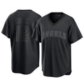 Trusc LA.Angels #12 Jorge Soler Player Black Pitch Fashion T-shirt Stitched Jerseys