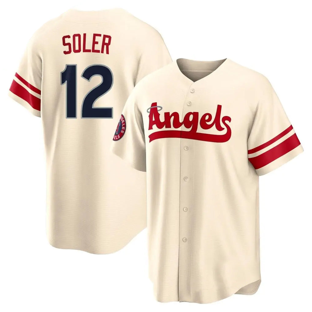 Trusc LA.Angels #12 Jorge Soler Player Cream City Connect Home Stitched Jerseys