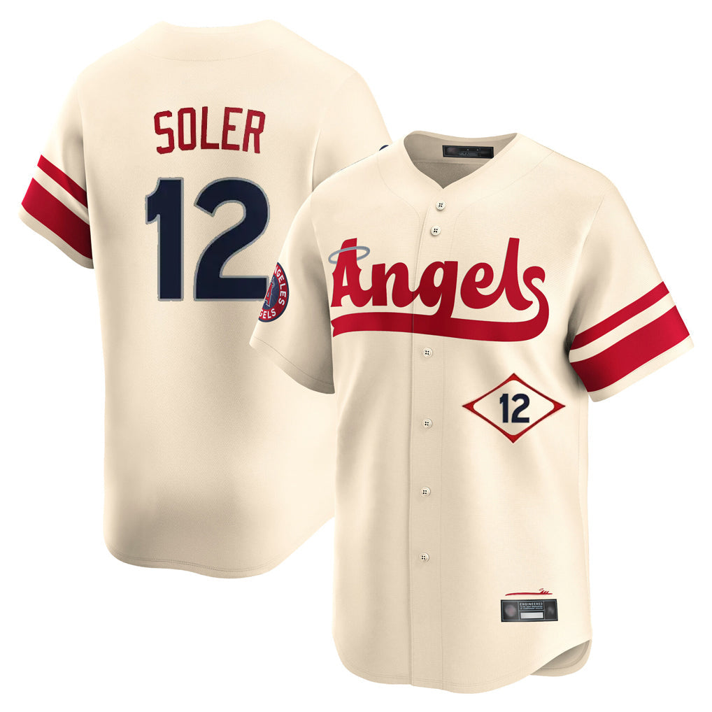Trusc LA.Angels #12 Jorge Soler Player Cream City Connect Limited Home Stitched Jerseys