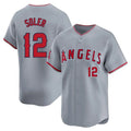 Trusc LA.Angels #12 Jorge Soler Player Gray Home Limited Stitched Jerseys