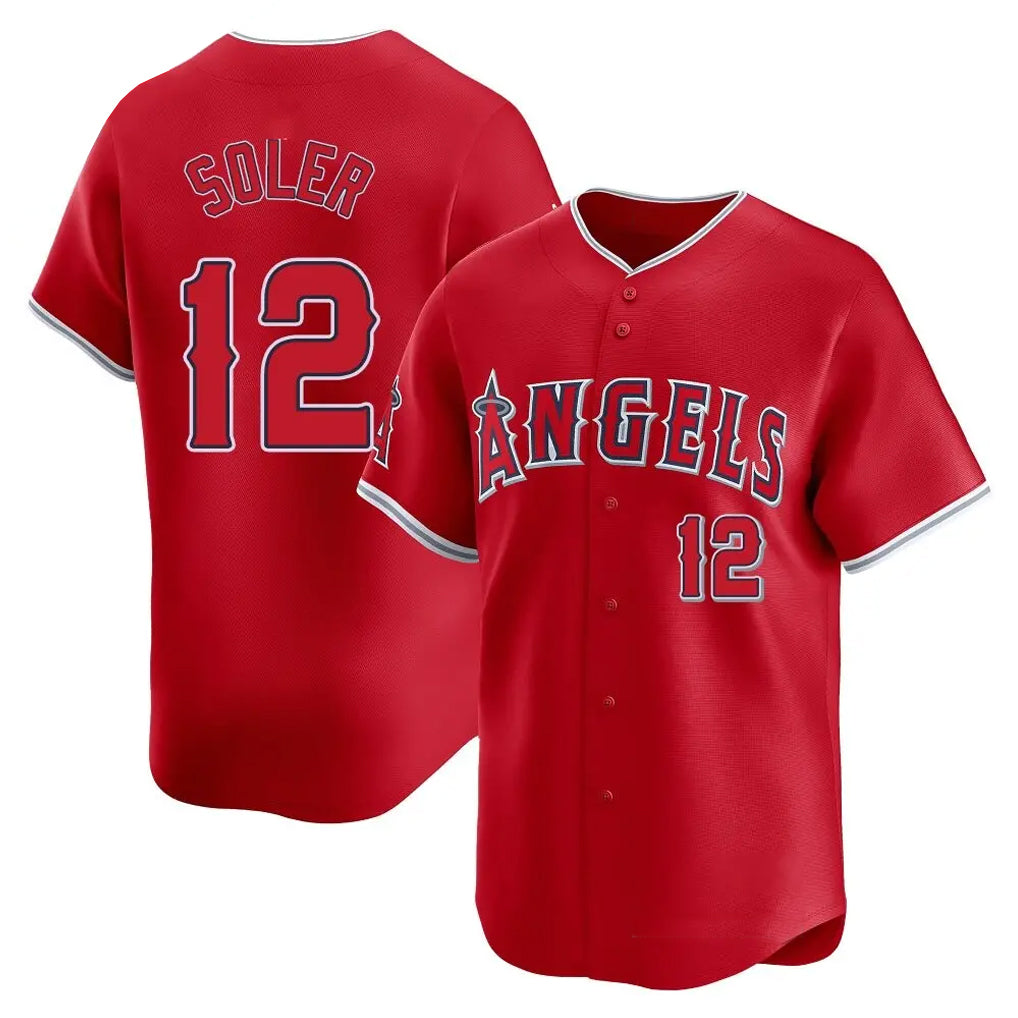 Trusc LA.Angels #12 Jorge Soler Player Red Home Limited Stitched Jerseys