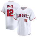 Trusc LA.Angels #12 Jorge Soler Player White Limited Home Stitched Jerseys