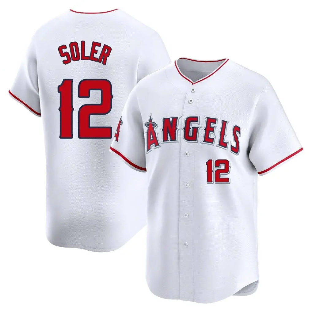 Trusc LA.Angels #12 Jorge Soler Player White Limited Home Stitched Jerseys