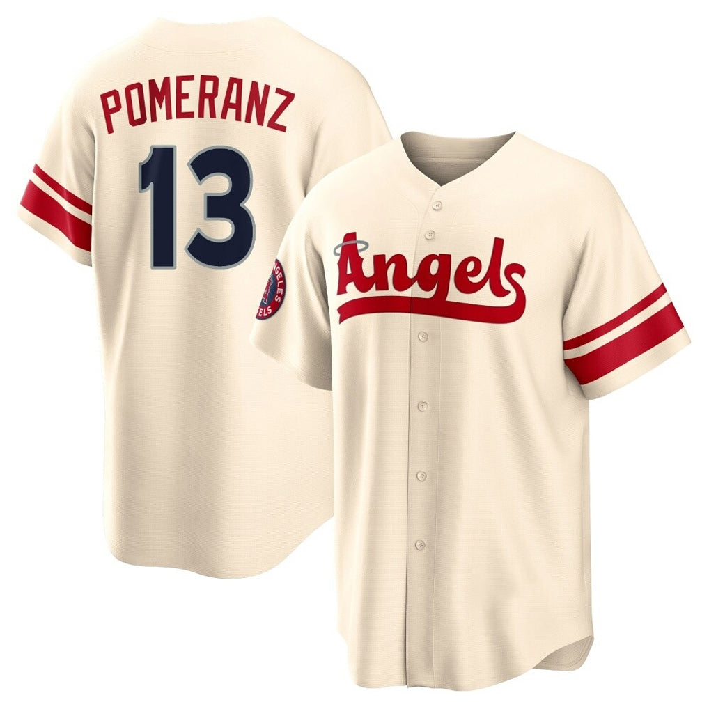 Trusc LA.Angels #13 Drew Pomeranz Player Cream City Connect Home Stitched Jerseys