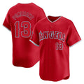 Trusc LA.Angels #13 Drew Pomeranz Player Red Home Limited Stitched Jerseys