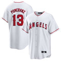 Trusc LA.Angels #13 Drew Pomeranz Player White Home Game Stitched Jerseys