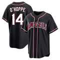 Trusc LA.Angels #14 Logan O'Hoppe Player Black Fashion Out Home Game Stitched Jerseys