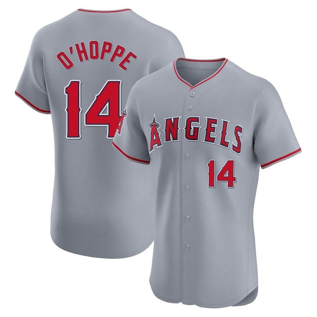 Trusc LA.Angels #14 Logan O'Hoppe Player Gray Home Limited Elite Stitched Jerseys