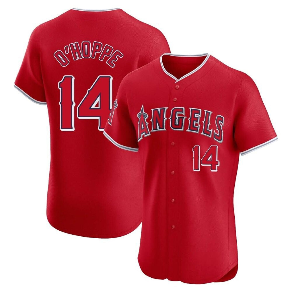 Trusc LA.Angels #14 Logan O'Hoppe Player Red Home Limited Elite Stitched Jerseys