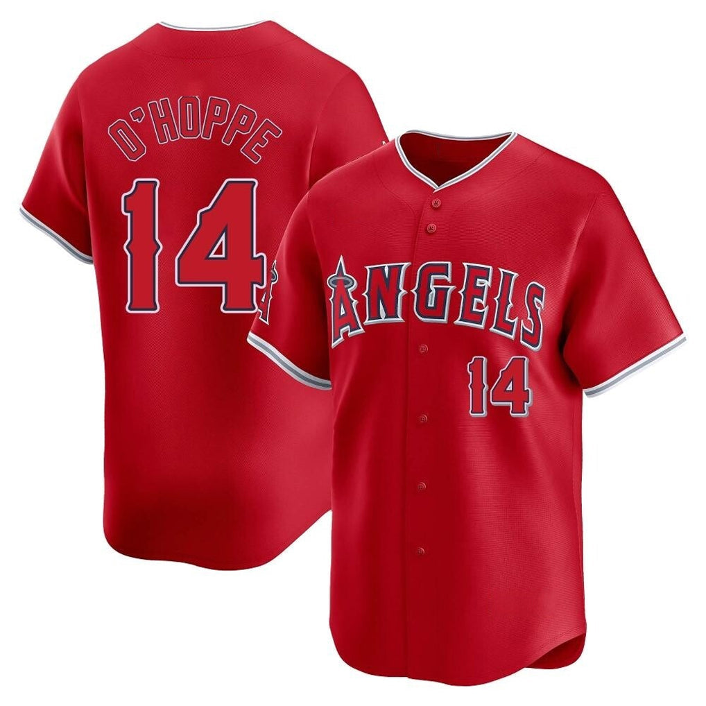 Trusc LA.Angels #14 Logan O'Hoppe Player Red Home Limited Stitched Jerseys